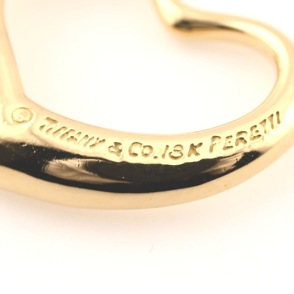 TIFFANY&Co. Open Heart Pendant Top K18YG Ladies
 jewelry S#137832