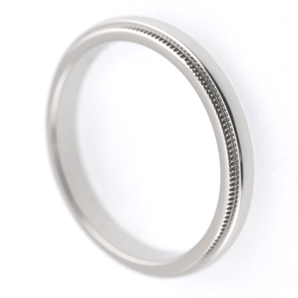 TIFFANY&Co. Milgrain ring Size 55/JP15 Pt950 Ladies
 jewelry S#137841