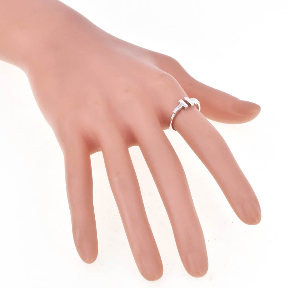 TIFFANY&Co. T-Square Ring Size 52/JP12 K18WG Ladies
 jewelry S#137851