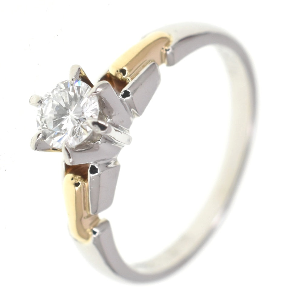 Dior ring Size 48/JP8 Pt900/K18YG Diamond Ladies
 jewelry S#137852