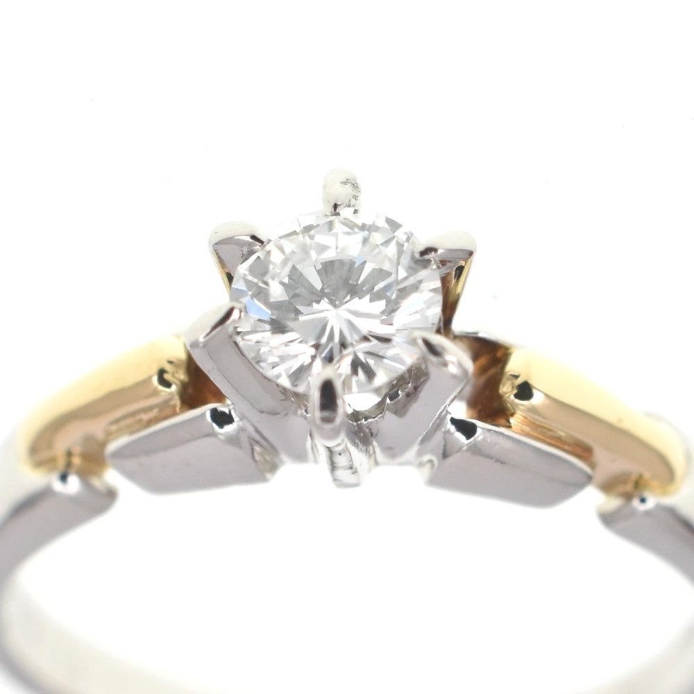 Dior ring Size 48/JP8 Pt900/K18YG Diamond Ladies
 jewelry S#137852