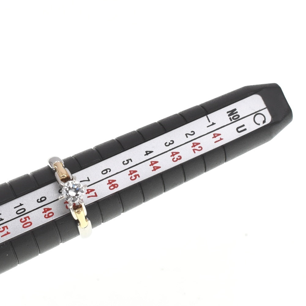 Dior ring Size 48/JP8 Pt900/K18YG Diamond Ladies
 jewelry S#137852