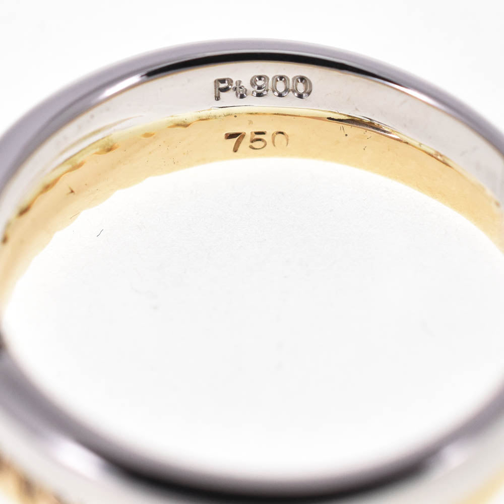 CELINE ring Size 56/JP16 K18YG/Pt900 Diamond Ladies
 jewelry S#137855