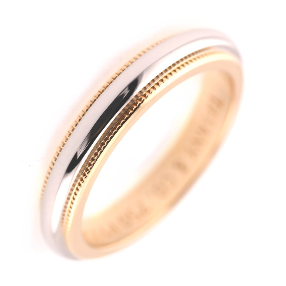 TIFFANY&Co. Milgrain ring Size 48/JP8 K18YG/Pt950 Ladies
 jewelry S#137856