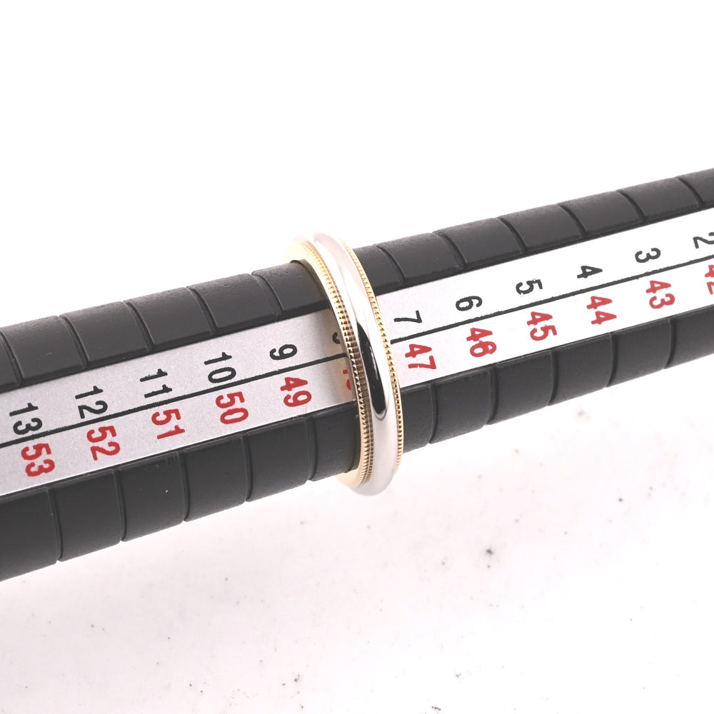 TIFFANY&Co. Milgrain ring Size 48/JP8 K18YG/Pt950 Ladies
 jewelry S#137856