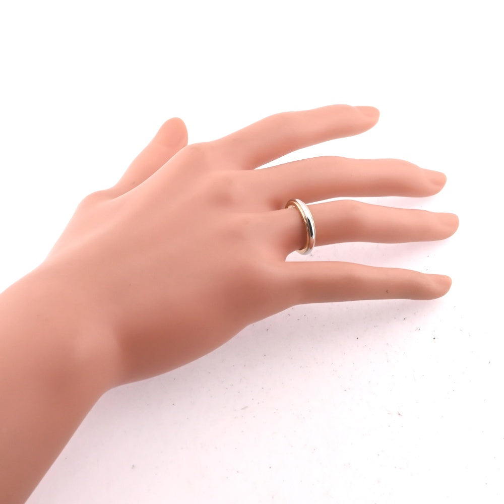 TIFFANY&Co. Milgrain ring Size 48/JP8 K18YG/Pt950 Ladies
 jewelry S#137856