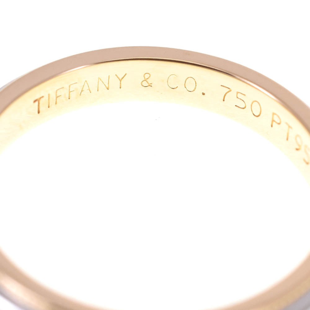 TIFFANY&Co. Milgrain ring Size 54/JP14 K18YG/Pt950 Ladies
 jewelry S#137857