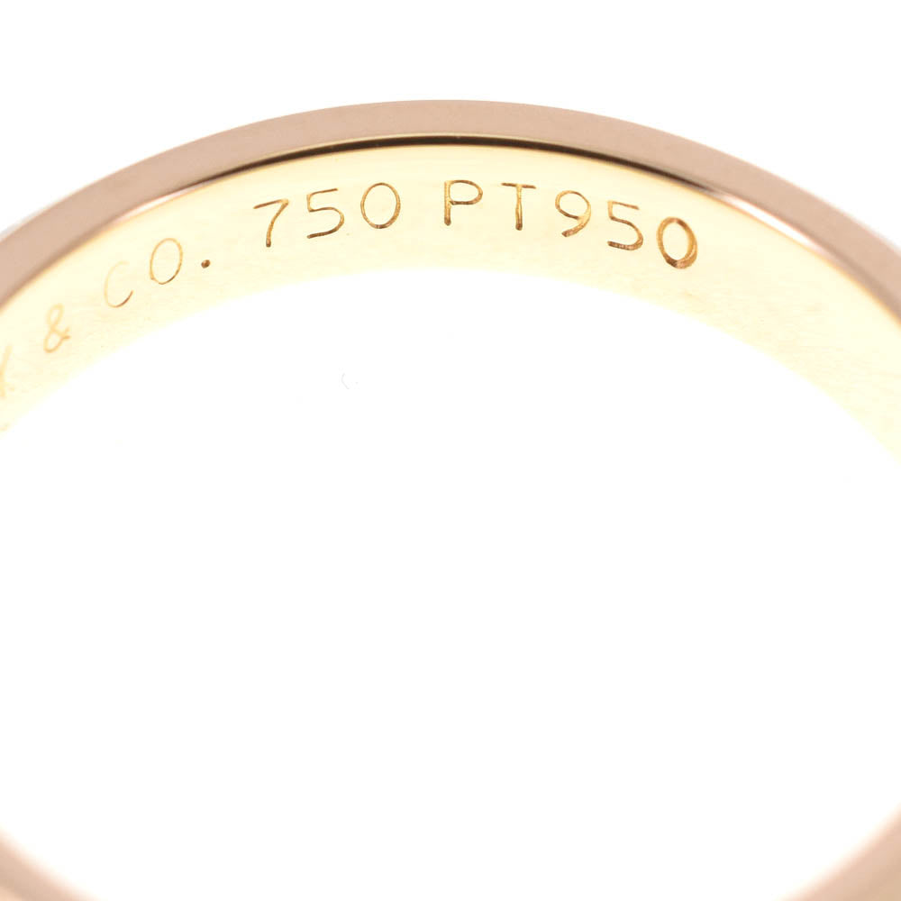 TIFFANY&Co. Milgrain ring Size 54/JP14 K18YG/Pt950 Ladies
 jewelry S#137857