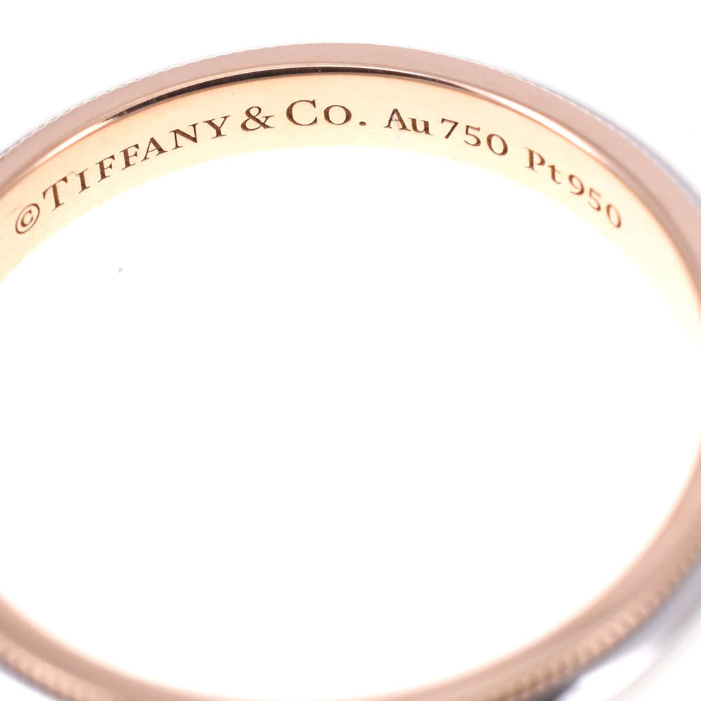 TIFFANY&Co. Milgrain ring Size 62/JP22 K18YG/Pt950 Ladies
 jewelry S#137858