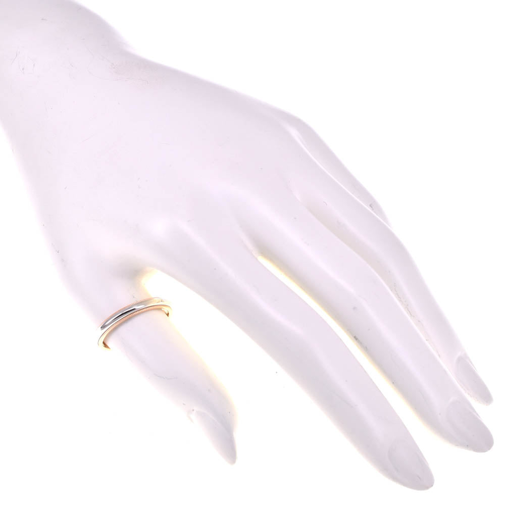TIFFANY&Co. Milgrain ring Size 62/JP22 K18YG/Pt950 Ladies
 jewelry S#137858