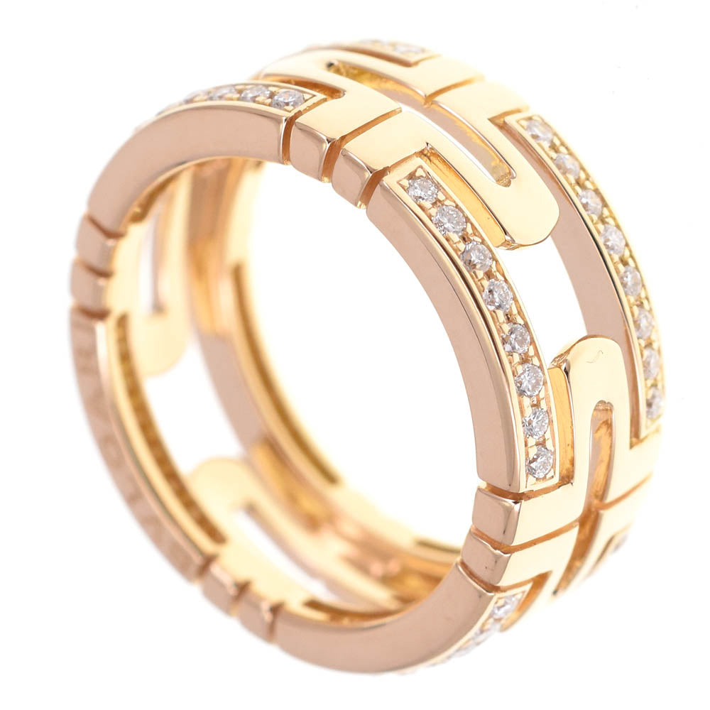 BVLGARI Open Parentesi Diamond Ring Size 51/JP11 K18YG Ladies
 jewelry S#137878