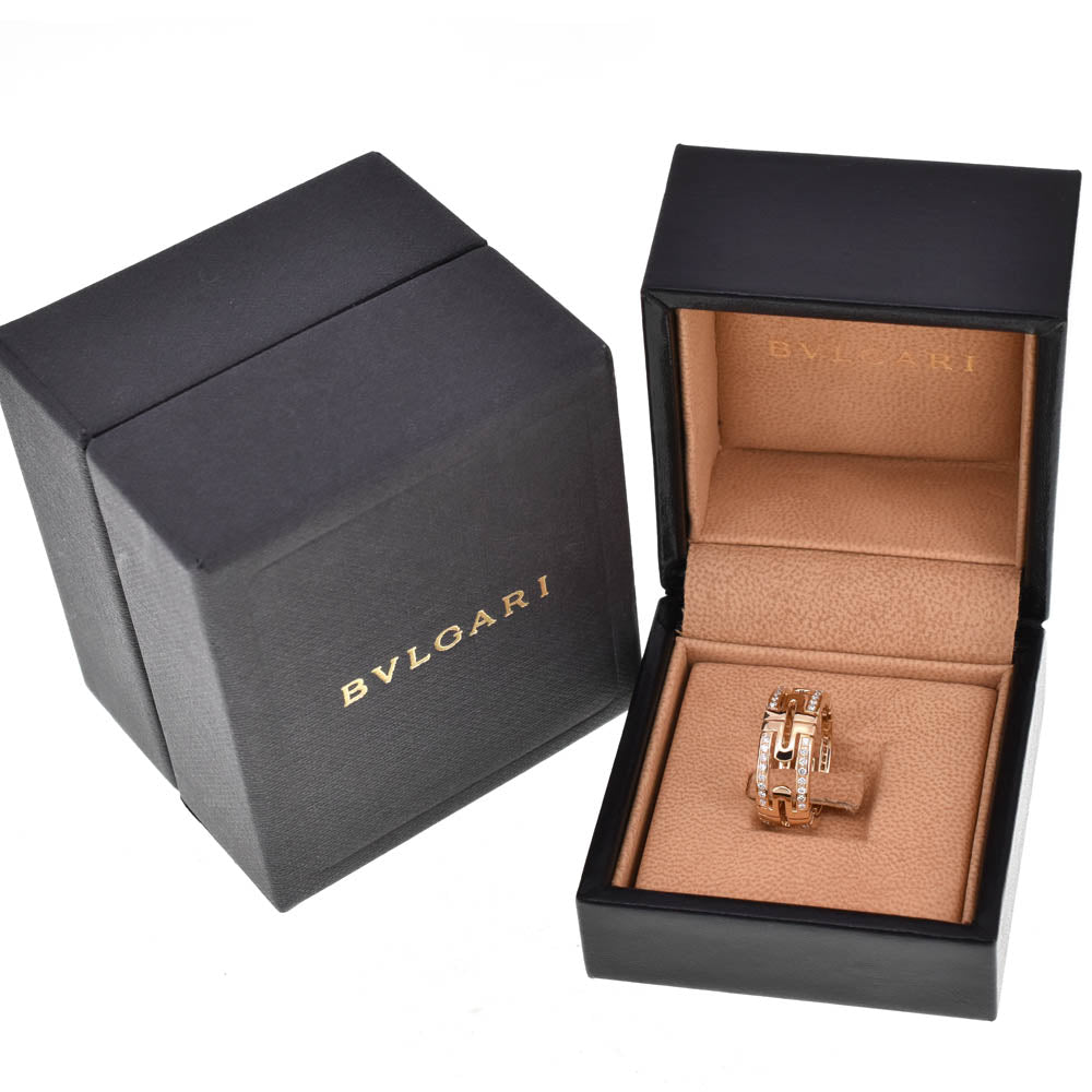 BVLGARI Open Parentesi Diamond Ring Size 51/JP11 K18YG Ladies
 jewelry S#137878