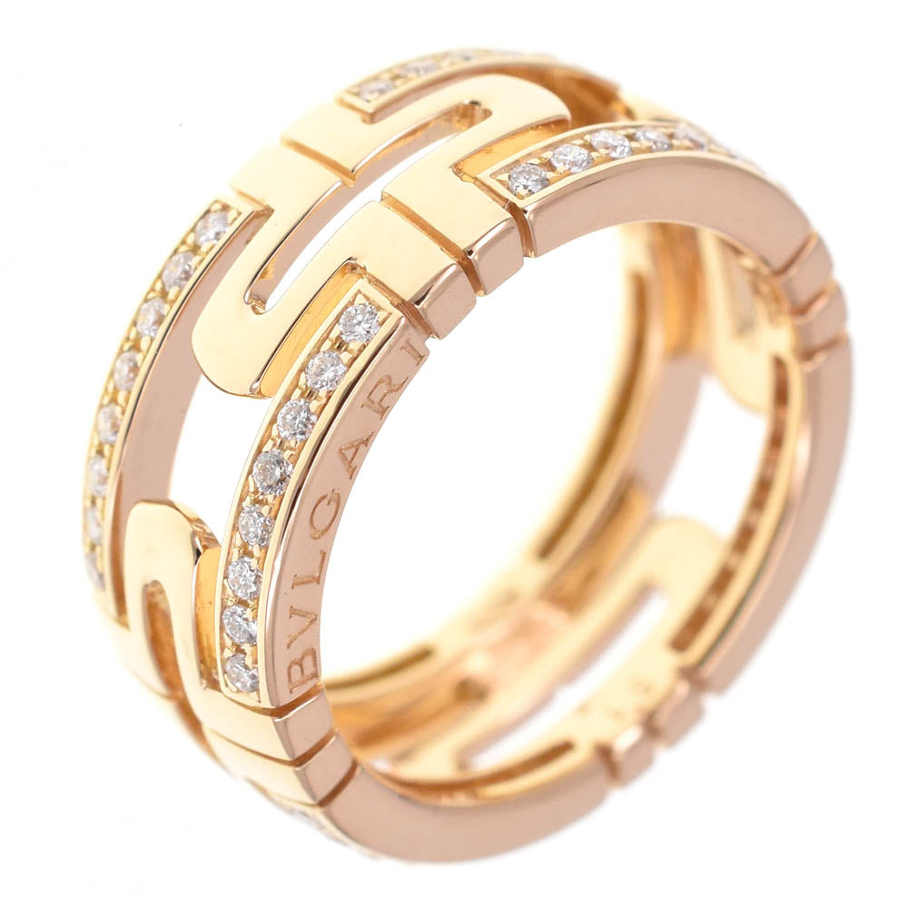 BVLGARI Open Parentesi Diamond Ring Size 51/JP11 K18YG Ladies
 jewelry S#137878