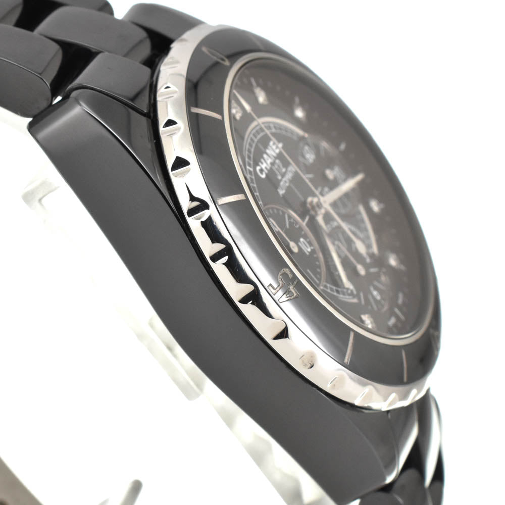 CHANEL J12 H2419 9P Diamond Chronograph Date black Dial Automatic Men's
 Watch B#137916