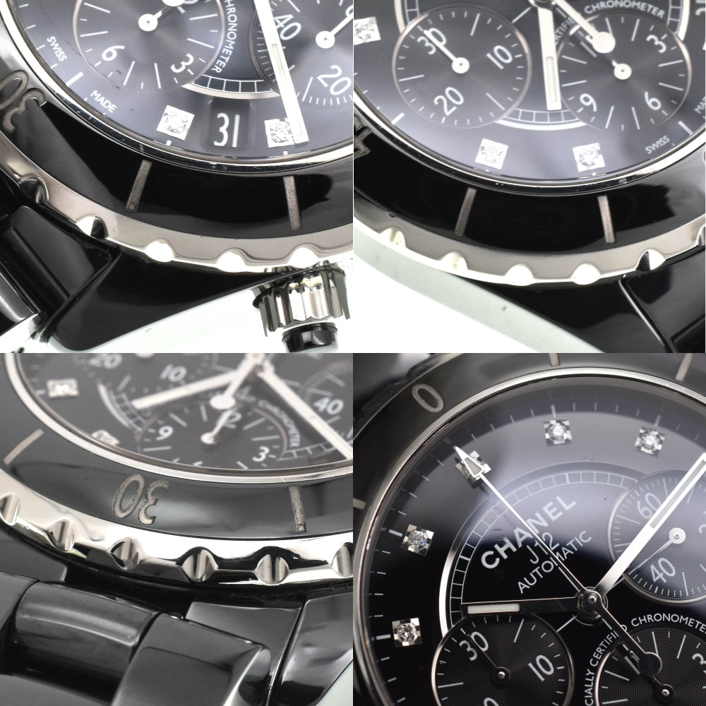 CHANEL J12 H2419 9P Diamond Chronograph Date black Dial Automatic Men's
 Watch B#137916