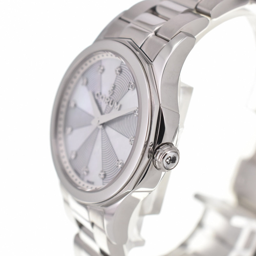with paper CORUM Admiral's Cup Legend 020.100.20/V200 PN09 12P diamond White shell Dial Quartz Ladies
 Watch N#137950