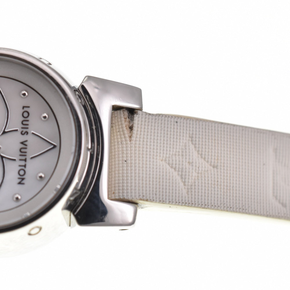 LOUIS VUITTON Tambour Viju Petal Q151C triple coil White shell Dial Quartz Ladies
 Watch O#137951