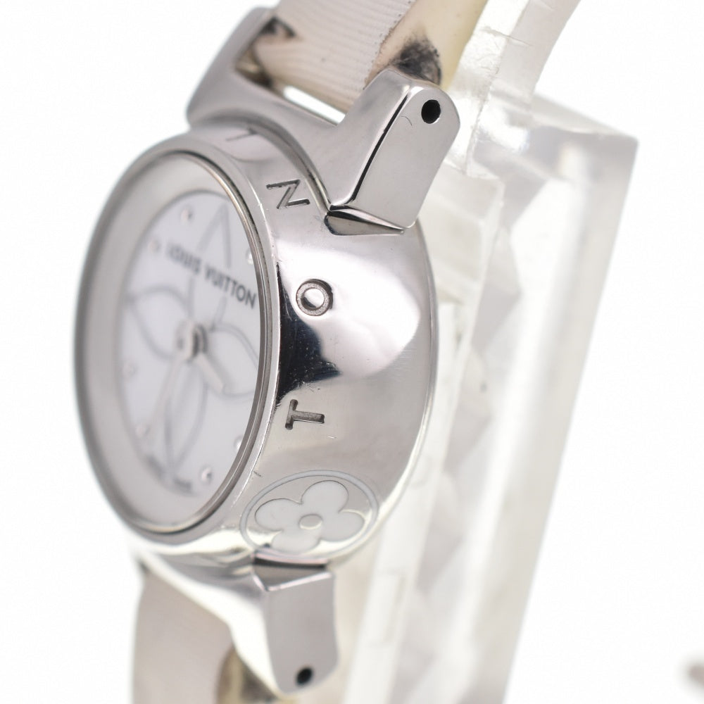 LOUIS VUITTON Tambour Viju Petal Q151C triple coil White shell Dial Quartz Ladies
 Watch O#137951