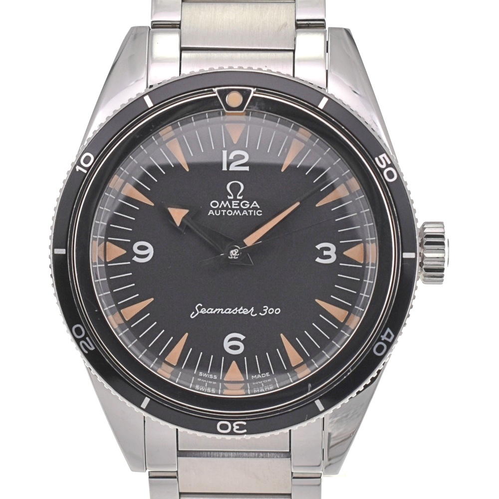 with paper OMEGA Seamaster300 234.10.39.20.01.001 1957 Trilogy CO-AXIAL black Dial Automatic Men's
 Watch P#137974