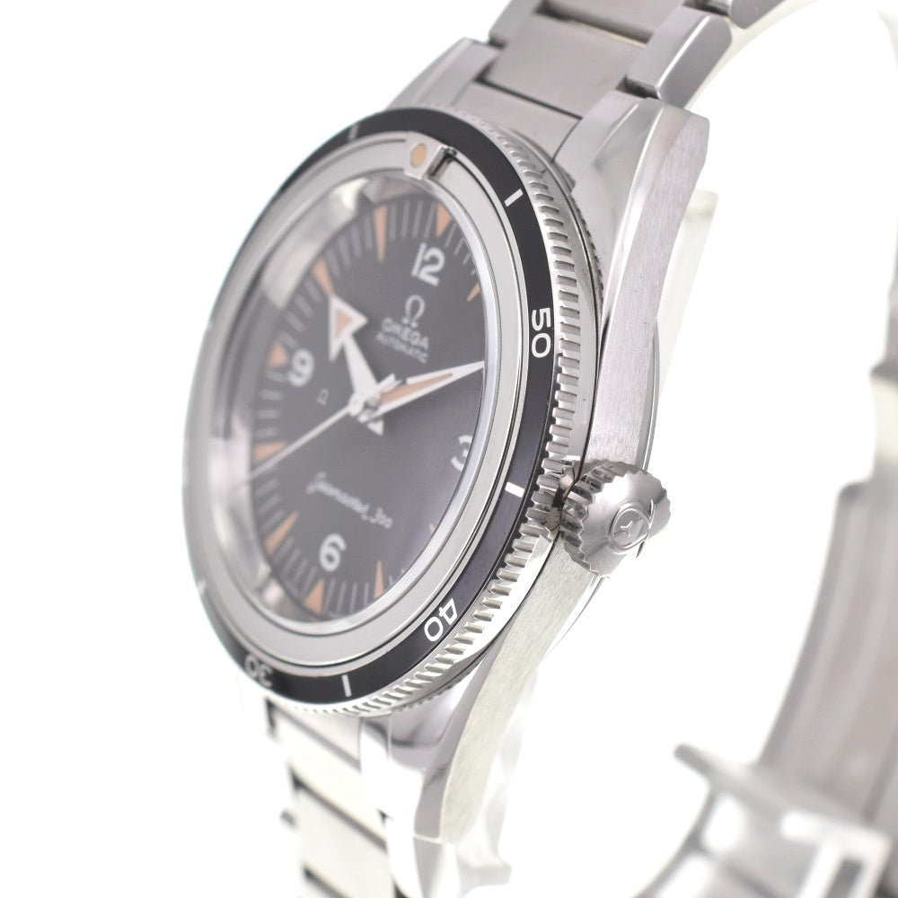 with paper OMEGA Seamaster300 234.10.39.20.01.001 1957 Trilogy CO-AXIAL black Dial Automatic Men's
 Watch P#137974