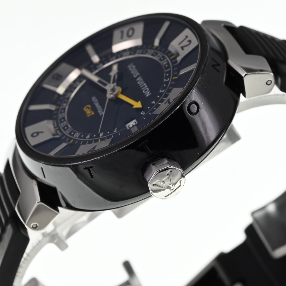 LOUIS VUITTON Tambour in Black Q113K GMT black Dial Automatic Men's
 Watch O#138003