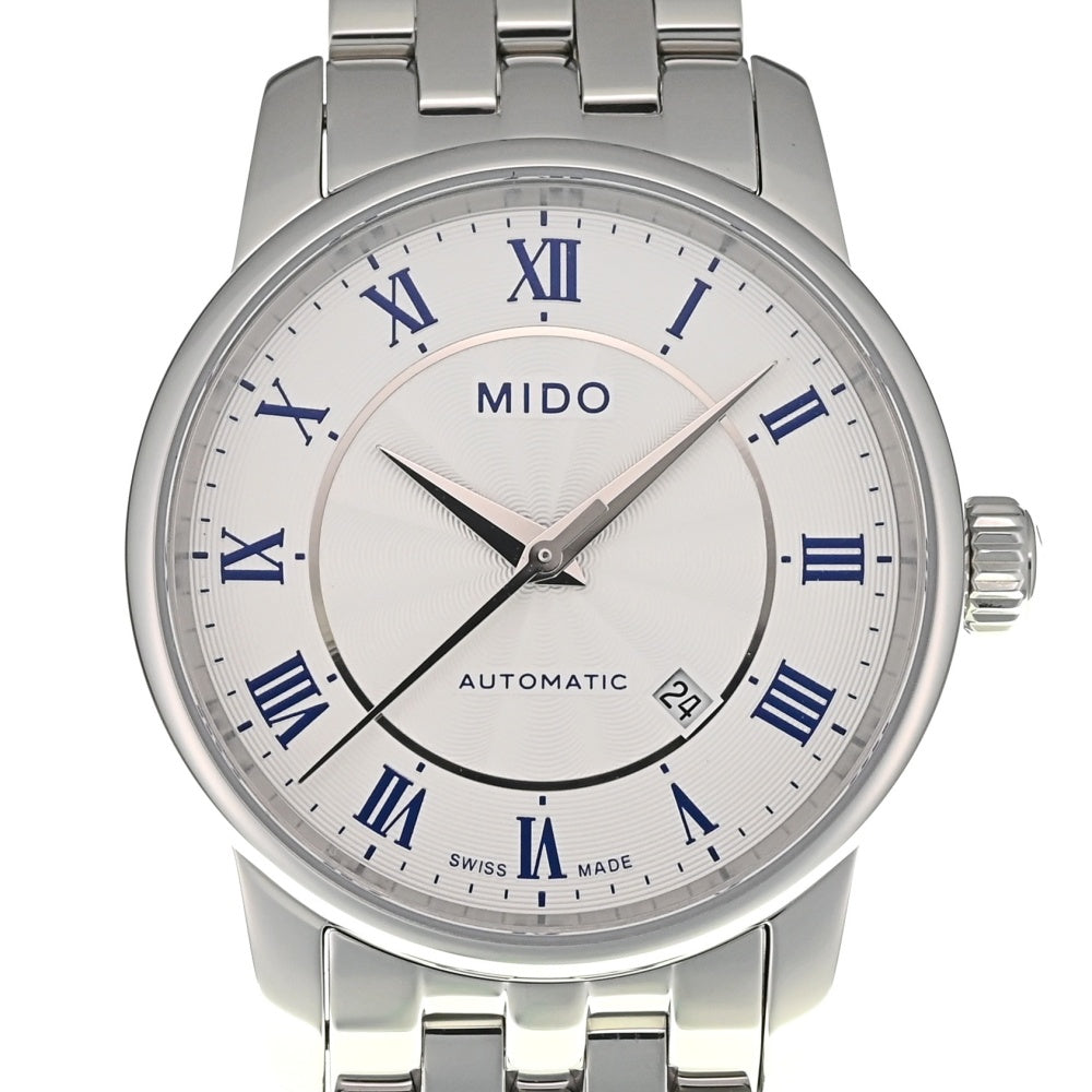 with paper MIDO Baroncelli M7600.4.21.1 Date see-through back Silver Dial Automatic Ladies
 Watch O#138020