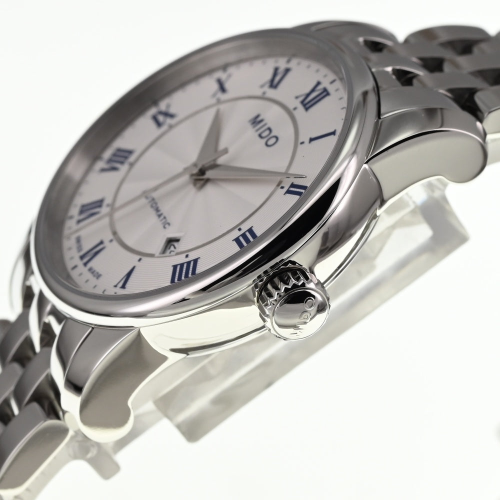 with paper MIDO Baroncelli M7600.4.21.1 Date see-through back Silver Dial Automatic Ladies
 Watch O#138020