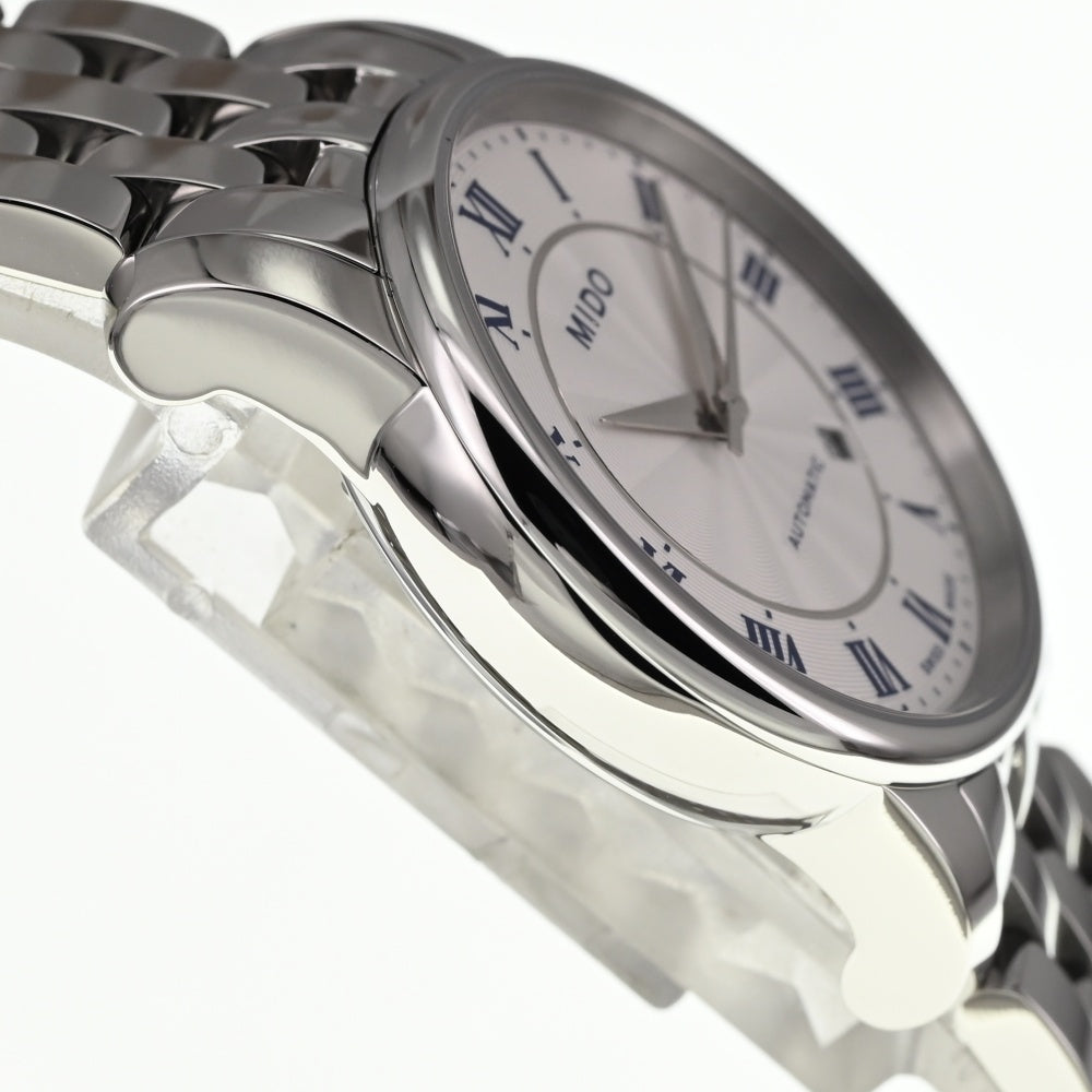 with paper MIDO Baroncelli M7600.4.21.1 Date see-through back Silver Dial Automatic Ladies
 Watch O#138020