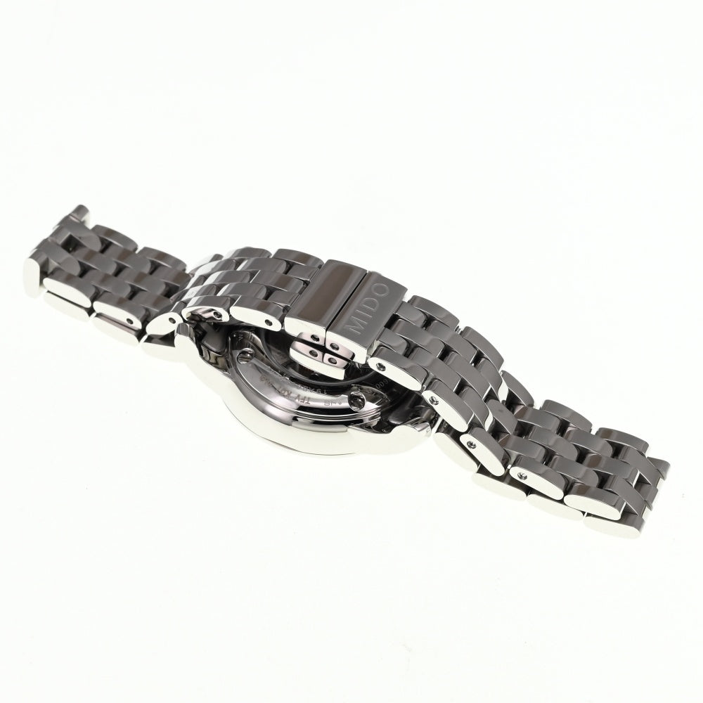 with paper MIDO Baroncelli M7600.4.21.1 Date see-through back Silver Dial Automatic Ladies
 Watch O#138020