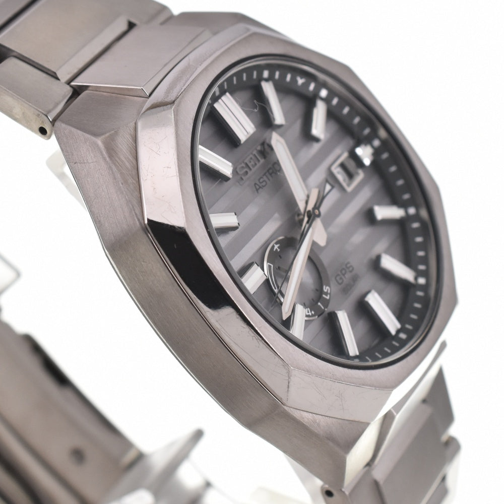 with paper SEIKO Astron Nexter SBXD017 Limited to 1500 pieces worldwide, titanium Silver Dial GPS Solar Men's
 Watch Q#138039