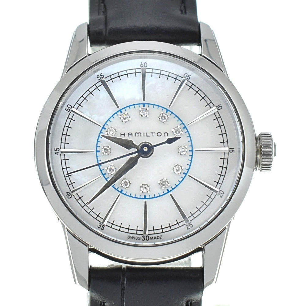 HAMILTON Rail road H406560 12P diamond White shell Dial Quartz Ladies
 Watch R#138068