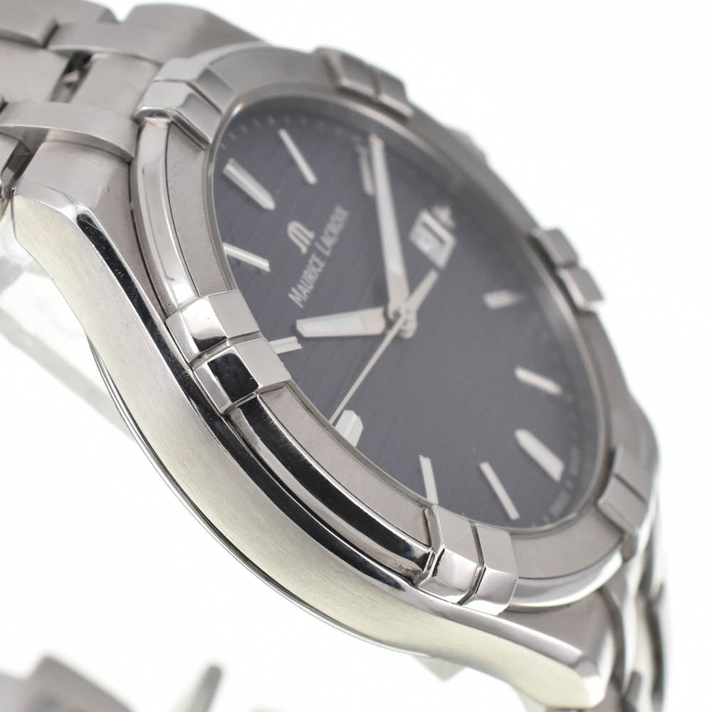 MAURICE LACROIX icon AI1008-SS002-431-1 Date Navy Dial Quartz Men's
 Watch A#138075