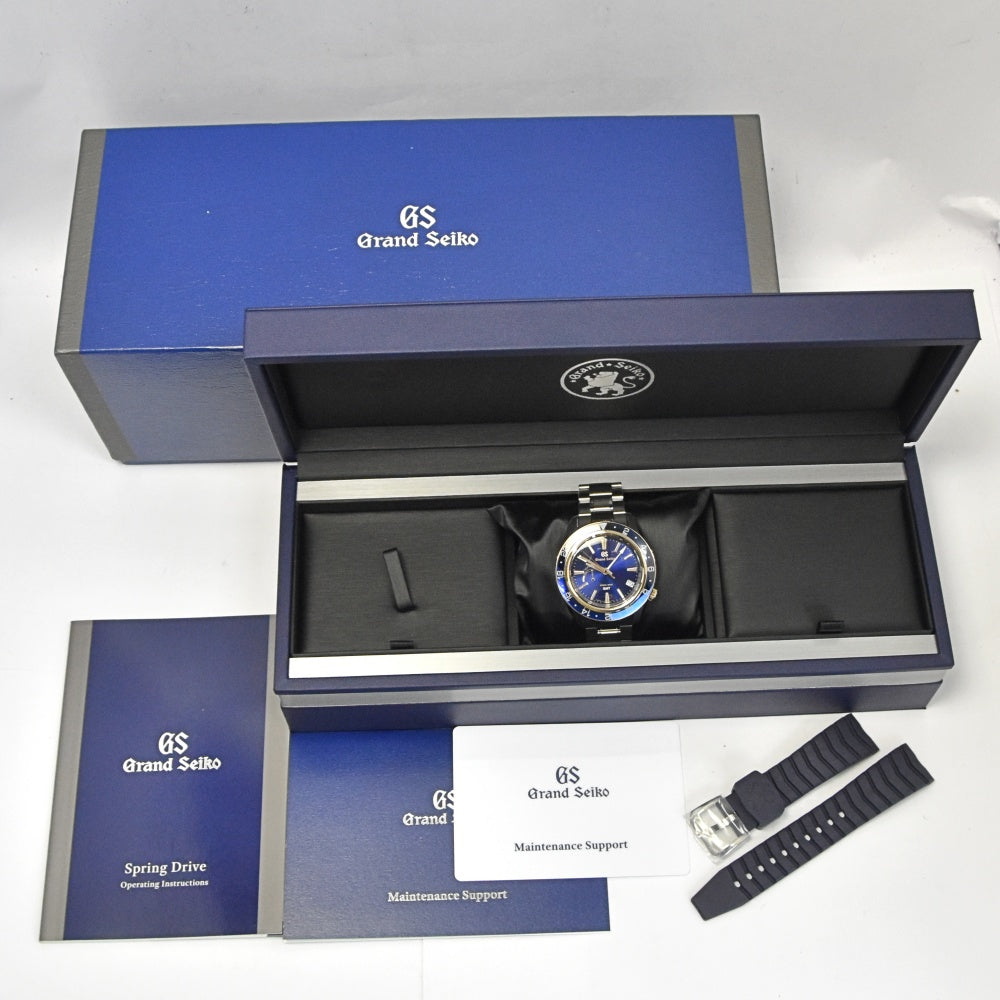 SEIKO Grand Seiko GMT Sports Collection SBGE286 Power reserve date blue Dial Spring drive Men's
 Watch O#138097