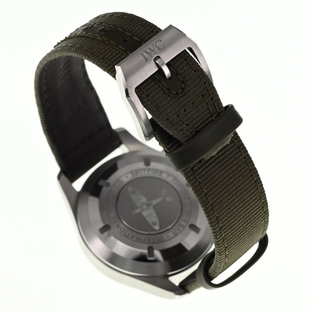 with paper IWC SCHAFFHAUSEN Pilot's Watch Spitfire IW387901 Chronograph black Dial Automatic Men's
 Watch Q#138116