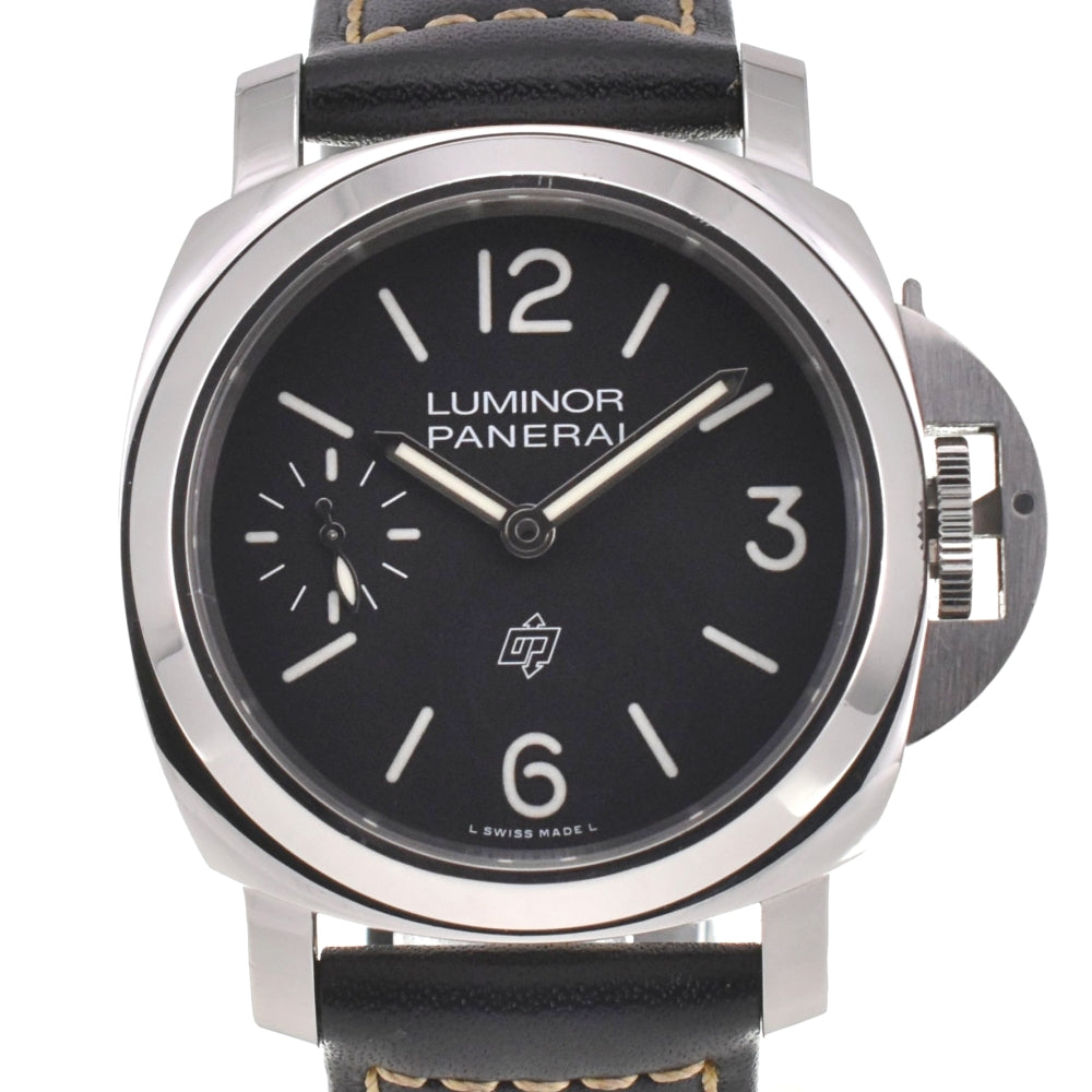 with paper PANERAI Luminor logo PAM01084 Small second black Dial Hand Winding Men's
 Watch Q#138130