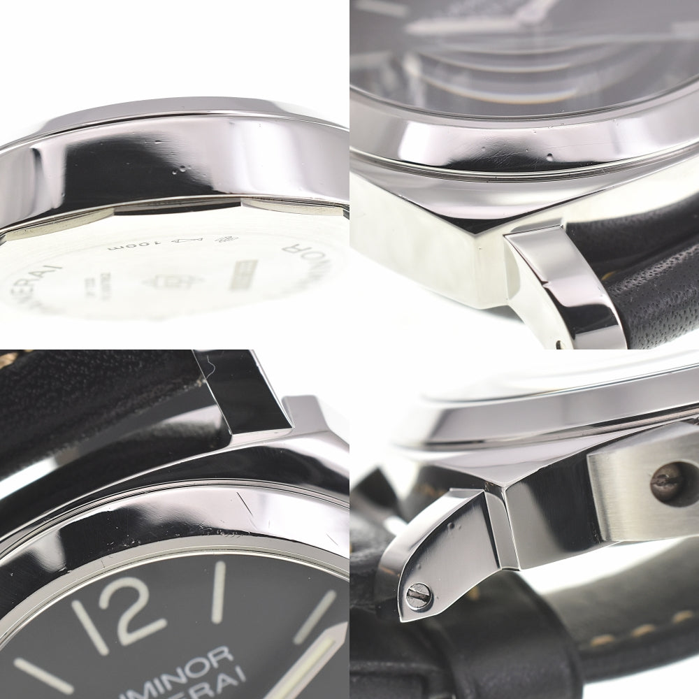 with paper PANERAI Luminor logo PAM01084 Small second black Dial Hand Winding Men's
 Watch Q#138130