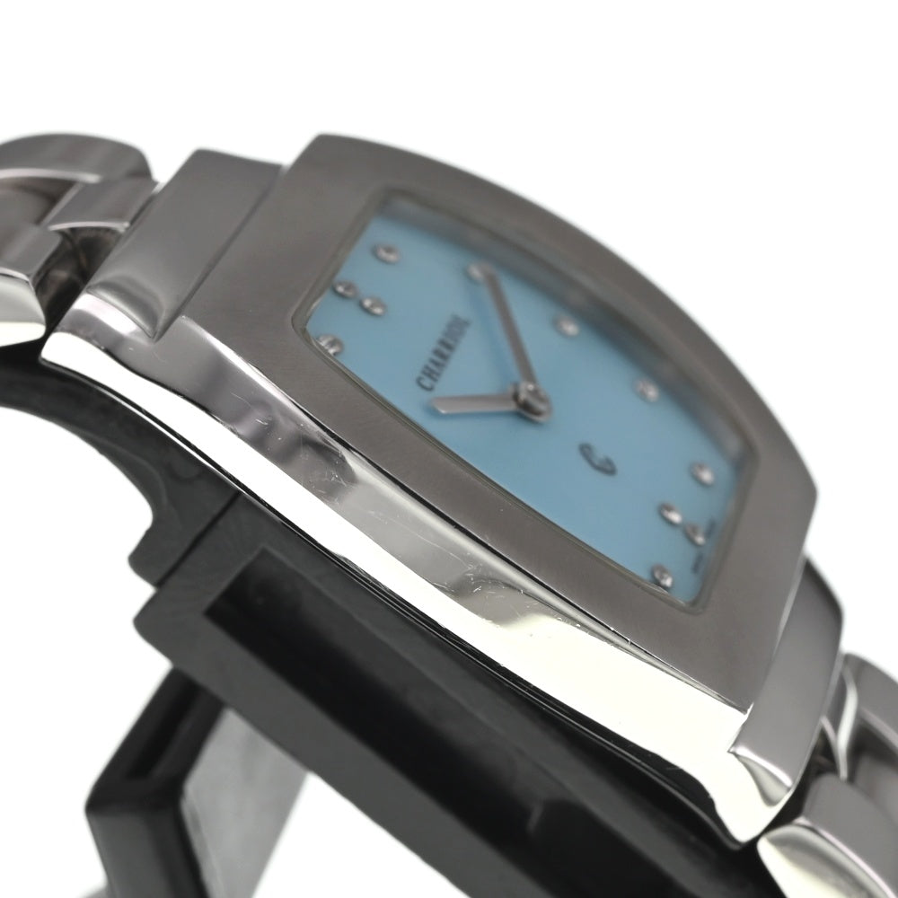 CHARRIOL Azur 14P diamond Light blue shell Dial Quartz Ladies
 Watch Q#138137