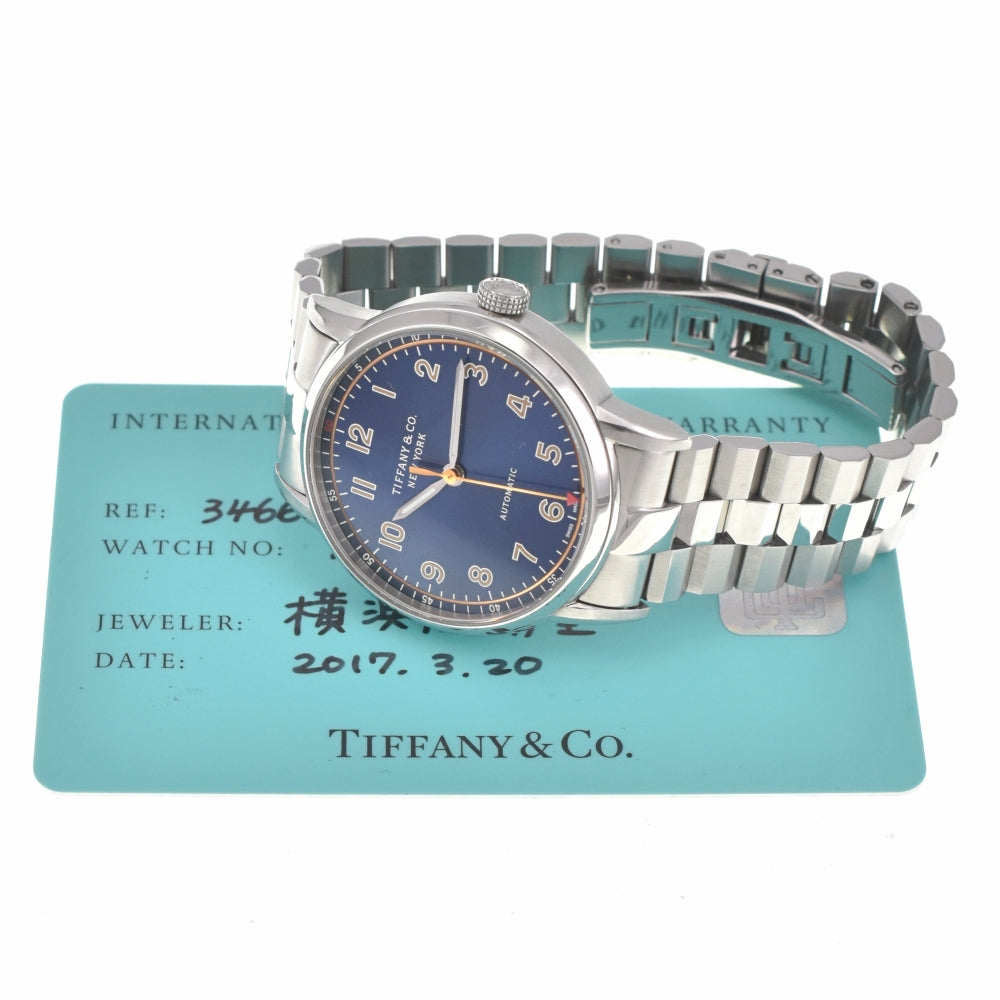 with paper TIFFANY&Co. New York 34668337 blue Dial Automatic Unisex
 Watch P#138156