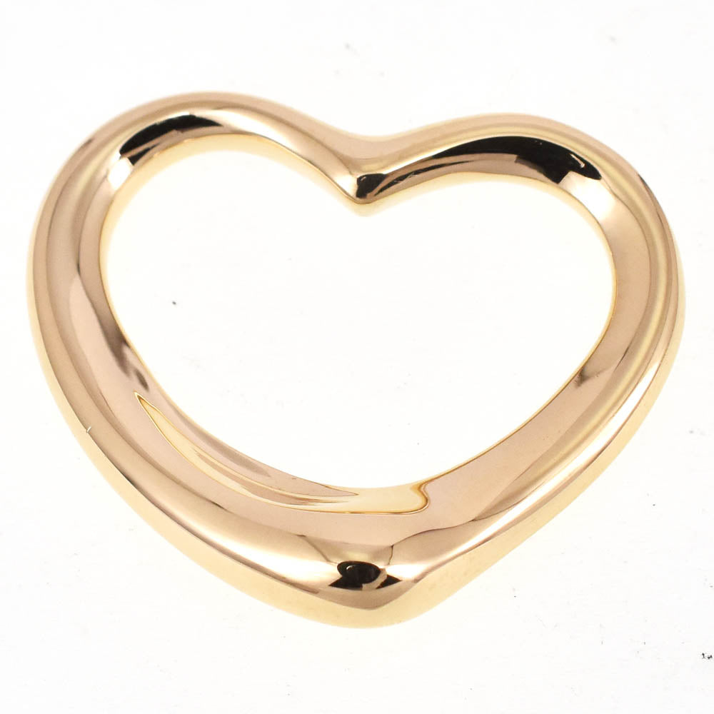 TIFFANY&Co. Open Heart Pendant Top K18YG Ladies
 jewelry S#138178