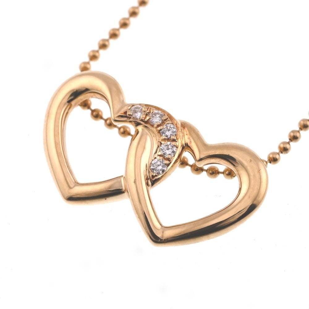 Dior Necklace heart K18YG Diamond Ladies
 jewelry S#138185