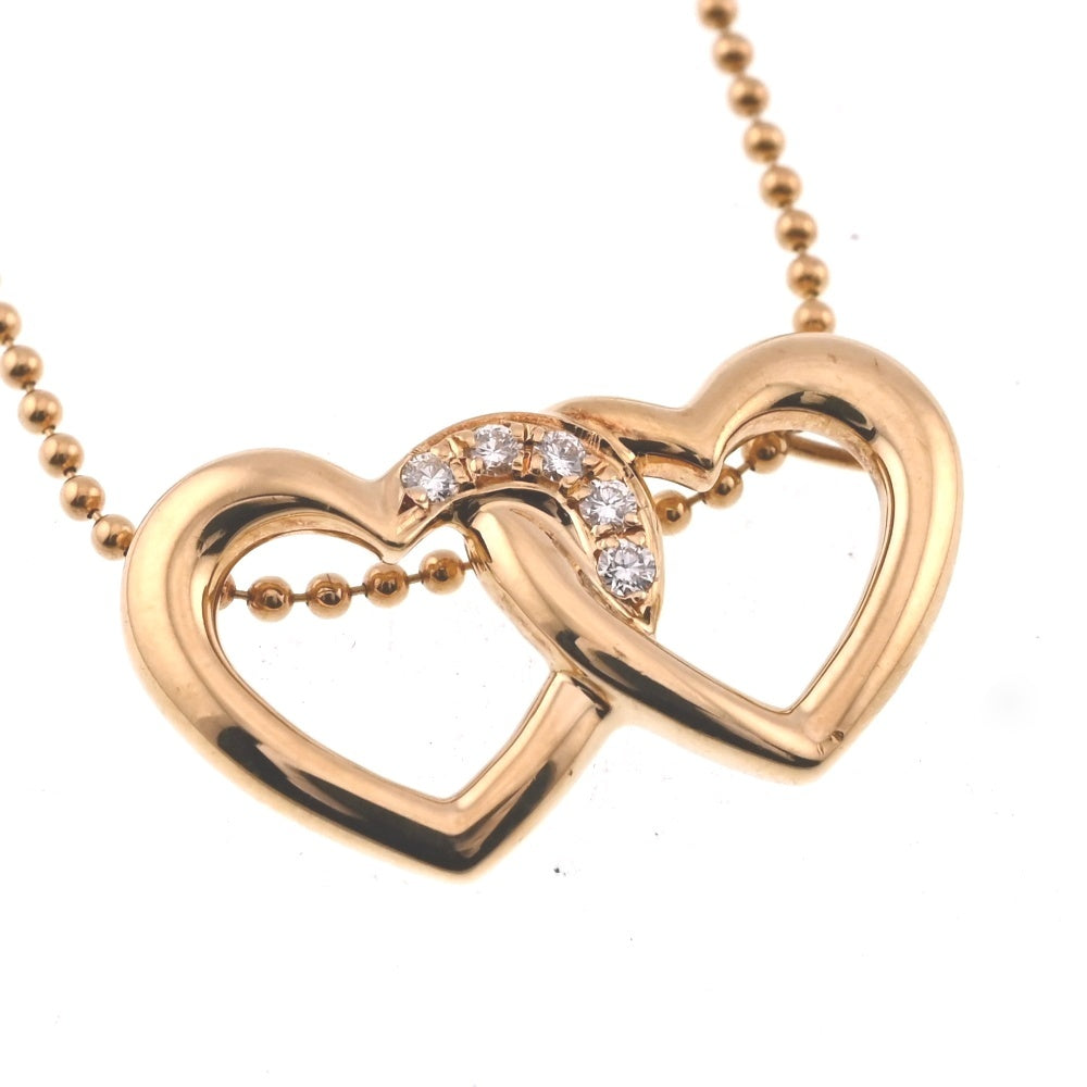 Dior Necklace heart K18YG Diamond Ladies
 jewelry S#138185