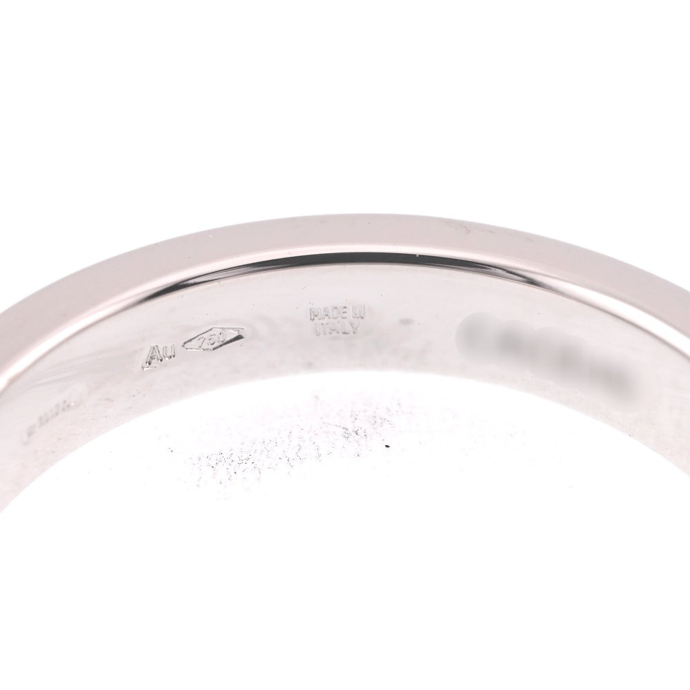 BVLGARI Double logo ring with diamonds Size 51/JP11 K18WG Ladies
 jewelry S#138186