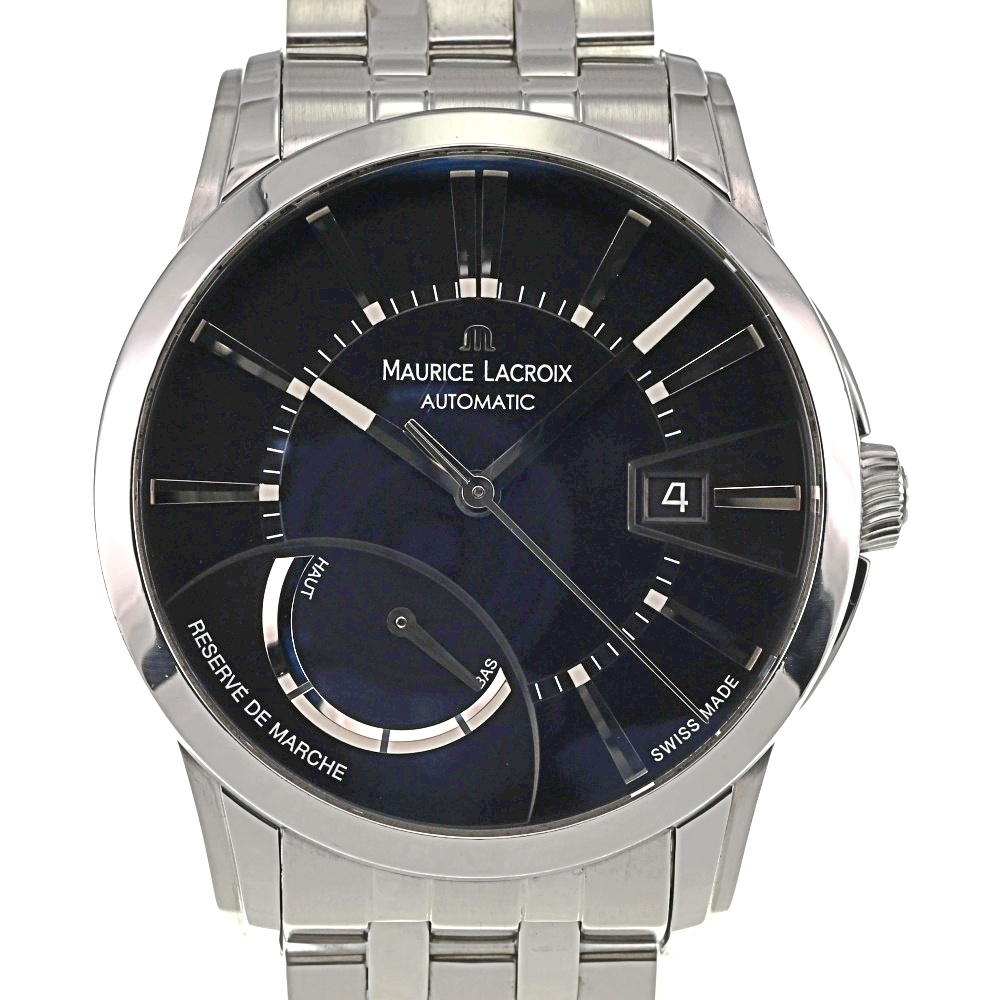 with paper MAURICE LACROIX Pontos PT6168-SS002-331 black Dial Automatic Men's
 Watch P#138199