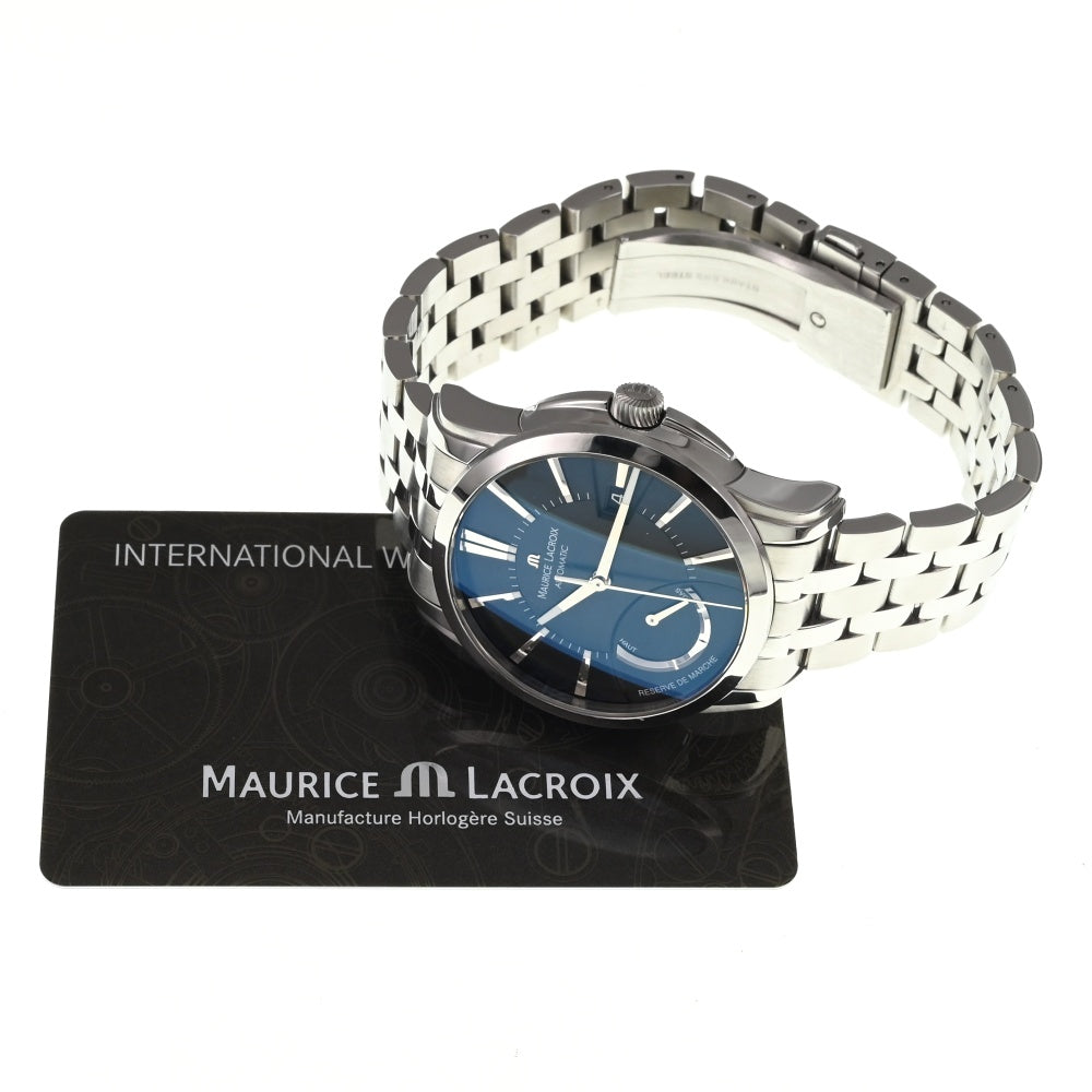 with paper MAURICE LACROIX Pontos PT6168-SS002-331 black Dial Automatic Men's
 Watch □#138199