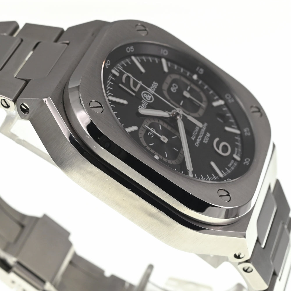 with paper Bell＆Ross BR 05 Chrono Black Steel BR05C-BL-ST-SST black Dial Automatic Men's
 Watch P#138201