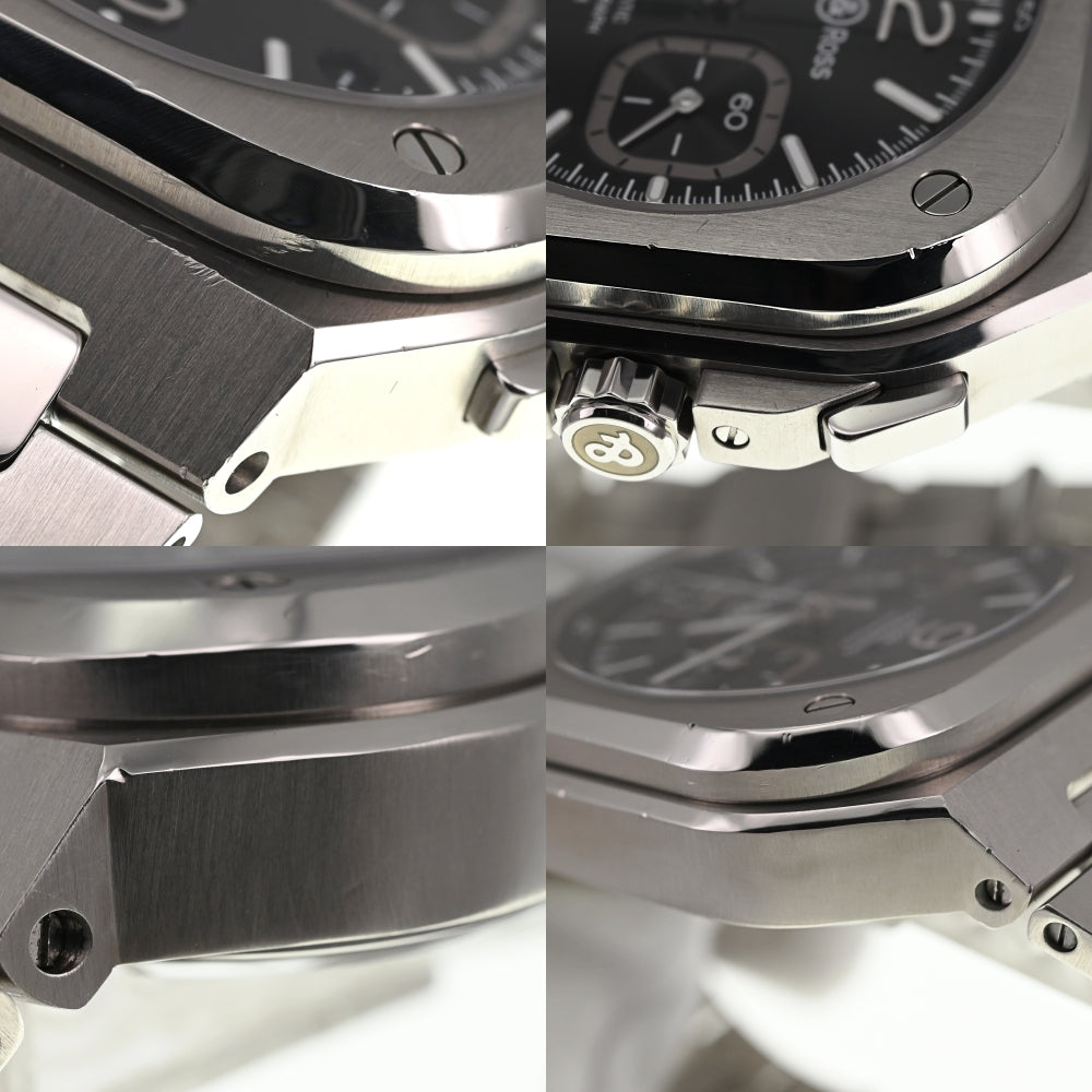 with paper Bell＆Ross BR 05 Chrono Black Steel BR05C-BL-ST-SST black Dial Automatic Men's
 Watch P#138201