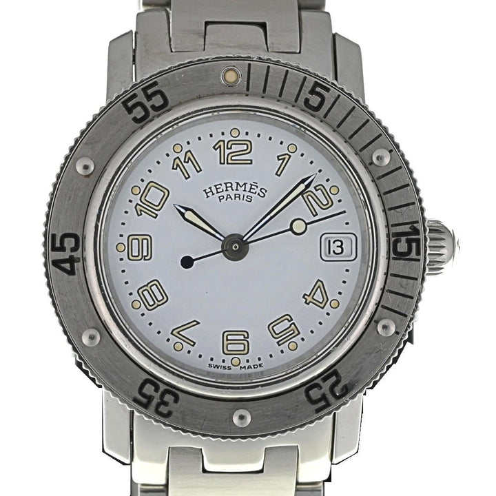 HERMES Clipper diver CL5.210 Date white Dial Quartz Ladies
 Watch P#138208