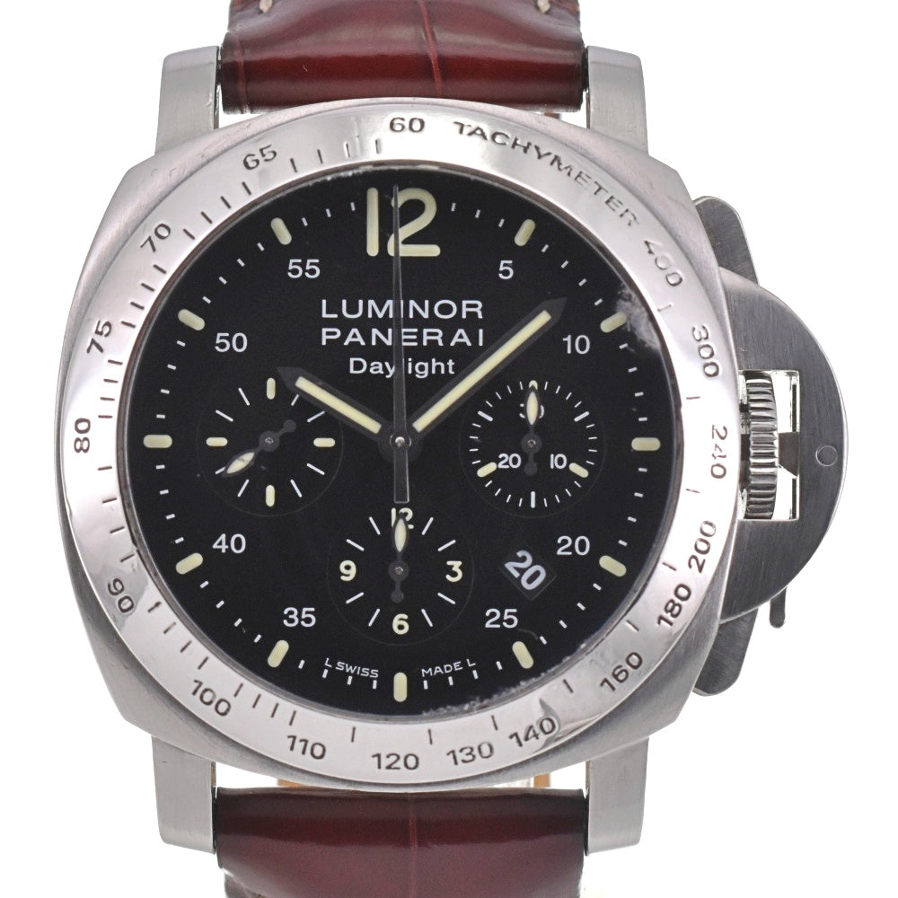 with paper PANERAI Luminor Chrono Daylight PAM00250 black Dial Automatic Men's
 Watch O#138211