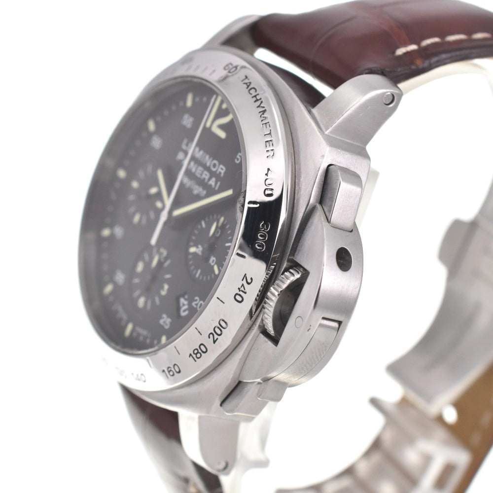 with paper PANERAI Luminor Chrono Daylight PAM00250 black Dial Automatic Men's
 Watch O#138211