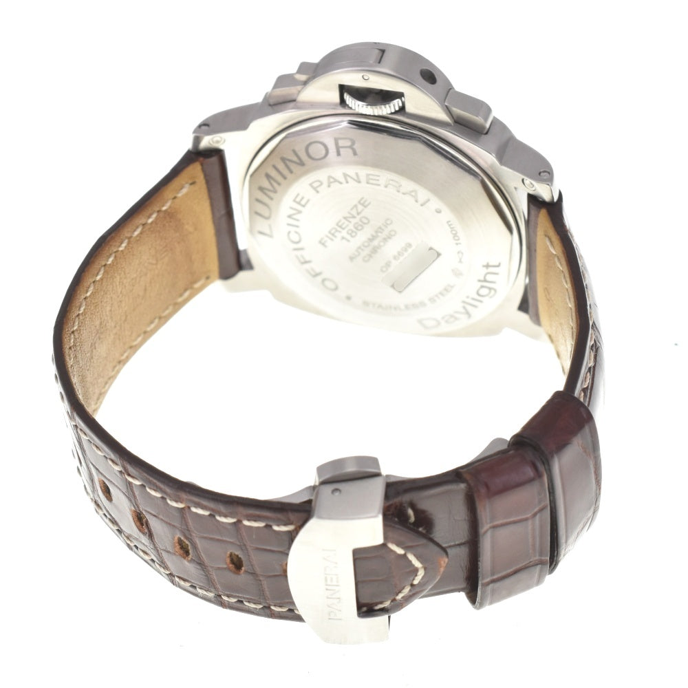 with paper PANERAI Luminor Chrono Daylight PAM00250 black Dial Automatic Men's
 Watch O#138211